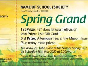 Spring Raffle Ticket Template