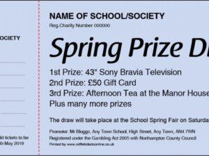 Spring Raffle Ticket Template