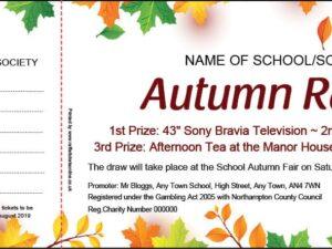 Autumn Raffle Tickets - Autumn Prize Draw Tickets from the UK's best value Raffle Ticket Printers