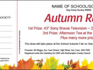 Autumn Raffle Tickets - Autumn Prize Draw Tickets from the UK's best value Raffle Ticket Printers