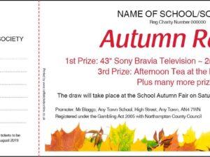 Autumn Raffle Tickets - Autumn Prize Draw Tickets from the UK's best value Raffle Ticket Printers