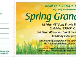 Spring Raffle Ticket Template
