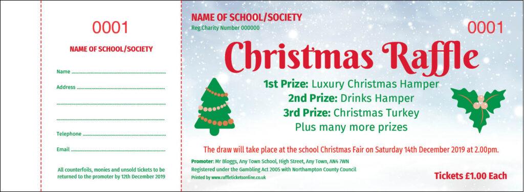 Christmas Raffle Tickets Printable Christmas raffle tickets printable