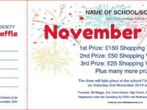 Fireworks Night Raffle Tickets - Draw Ticket Printers - Raffle Ticket Printer