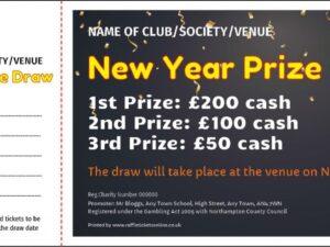 New Year Raffle Tickets - Draw Ticket Printers - Raffle Ticket Printer