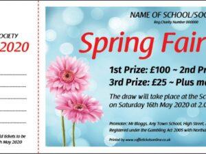 Spring Raffle Ticket Template