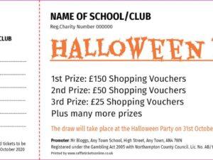 Halloween Bat Raffle Tickets