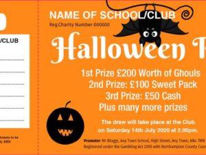 Halloween Ghost Raffle Tickets