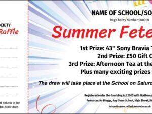 Balloon Party Raffle Tickets