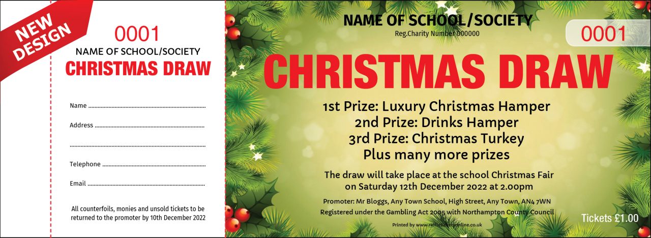 Christmas Raffle Tickets - Free Delivery | Raffle Tickets Online