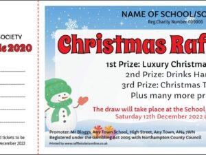 Christmas Raffle Tickets – Happy Snowmen