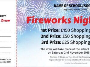 Fireworks Sky Raffle Tickets
